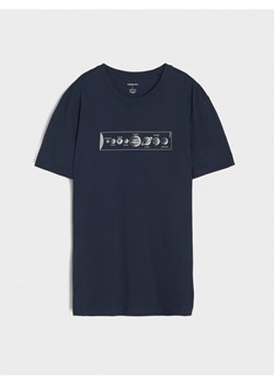 Sinsay - Koszulka z krótkim rękawem - granatowy ze sklepu Sinsay w kategorii T-shirty męskie - zdjęcie 186083791