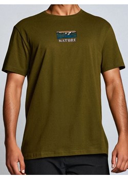 Sinsay - Koszulka z krótkim rękawem - khaki ze sklepu Sinsay w kategorii T-shirty męskie - zdjęcie 186083812