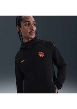 Męska dzianinowa bluza piłkarska z kapturem Nike Total 90 Inter Mediolan Tech Windrunner - Czerń ze sklepu Nike poland w kategorii Bluzy męskie - zdjęcie 186085171