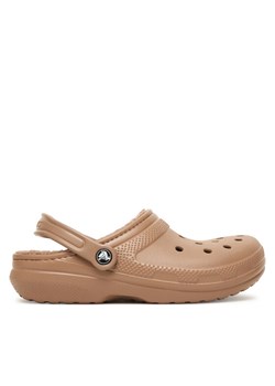 Klapki Crocs Classic Lined Clog 203591 Brązowy ze sklepu eobuwie.pl w kategorii Klapki damskie - zdjęcie 186086251