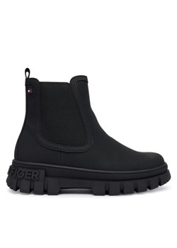 Tommy Hilfiger Botki T3X5-34130-1355999 D Czarny ze sklepu MODIVO w kategorii Botki - zdjęcie 186086874