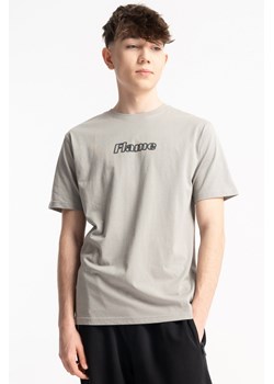 Jasnoszary t-shirt regular z nadrukiem z przodu, kolor - szary, rozmiar - 170 ze sklepu REPORTER w kategorii T-shirty chłopięce - zdjęcie 186090064