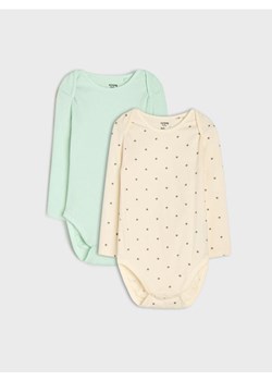 Sinsay - Body 2 pack - kremowy ze sklepu Sinsay w kategorii Odzież dla niemowląt - zdjęcie 186090700