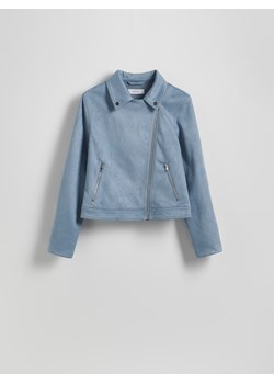 Reserved - Ramoneska z imitacji zamszu - jasnoniebieski ze sklepu Reserved w kategorii Kurtki damskie - zdjęcie 186093444