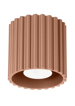 Ryflowana lampa tuba w kolorze mocca N6-F94 ze sklepu Edinos.pl w kategorii Lampy sufitowe - zdjęcie 186093662