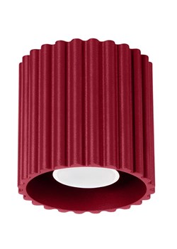 Burgundowa lampa ryflowana w loftowym stylu C3-P53 ze sklepu Edinos.pl w kategorii Lampy sufitowe - zdjęcie 186093672