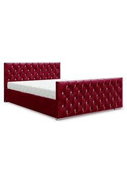 Czerwone pikowane łóżko w stylu glamour 5 rozmiarów M0-F13 ze sklepu Edinos.pl w kategorii Łóżka i materace - zdjęcie 186094452