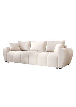 Kremowa sofa tapicerowana z pojemnikiem na pościel D0-L86 ze sklepu Edinos.pl w kategorii Sofy i kanapy - zdjęcie 186094573