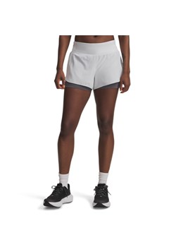 Damskie spodenki do biegania Under Armour UA Launch Pro 3\" 2in1 Shorts - białe ze sklepu Sportstylestory.com w kategorii Szorty - zdjęcie 186095304