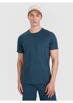 Męska koszulka treningowa 4F 4FWAW25TFTSM1522 - niebieska ze sklepu Sportstylestory.com w kategorii T-shirty męskie - zdjęcie 186095361