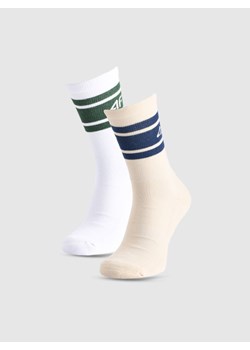 Damskie skarpetki casual (2-pack) 4F 4FRAW25USOCF520 - multikolor ze sklepu Sportstylestory.com w kategorii Skarpetki damskie - zdjęcie 186095582
