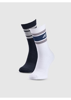Damskie skarpetki casual (2-pack) 4F 4FRAW25USOCF520 - multikolor ze sklepu Sportstylestory.com w kategorii Skarpetki damskie - zdjęcie 186095593