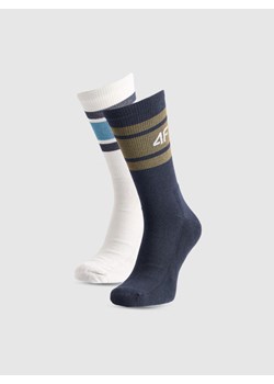 Męskie skarpetki (2-pack) 4F 4FRAW25USOCM511 - multikolor ze sklepu Sportstylestory.com w kategorii Skarpetki męskie - zdjęcie 186095650