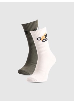 Męskie skarpetki (2-pack) 4F 4FRAW25USOCM514 - multikolor ze sklepu Sportstylestory.com w kategorii Skarpetki męskie - zdjęcie 186095683