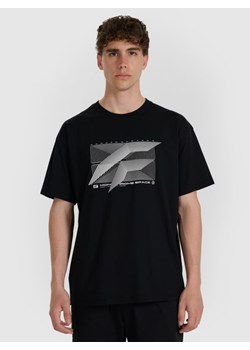Męski t-shirt z nadrukiem 4F 4FRAW25TTSHM3259 - czarny ze sklepu Sportstylestory.com w kategorii T-shirty męskie - zdjęcie 186095702