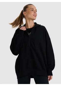 Damska bluza dresowa bez kaptura 4F 4FRAW25TSWSF2358 - czarna ze sklepu Sportstylestory.com w kategorii Bluzy damskie - zdjęcie 186095822