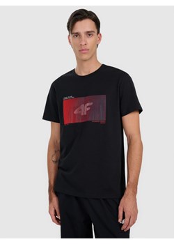 Męski t-shirt z nadrukiem 4F 4FRAW25TTSHM3224 - czarny ze sklepu Sportstylestory.com w kategorii T-shirty męskie - zdjęcie 186095922