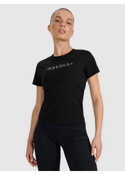 Damski t-shirt z nadrukiem 4F 4FRAW25TTSHF3228 - czarny ze sklepu Sportstylestory.com w kategorii Bluzki damskie - zdjęcie 186096084