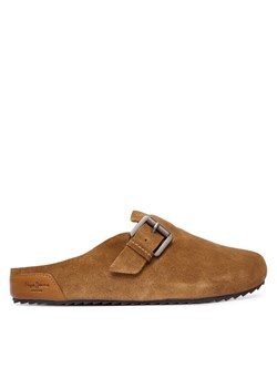 Pepe Jeans Klapki Corby Clog W PLS900001 Brązowy ze sklepu MODIVO w kategorii Klapki damskie - zdjęcie 186096450
