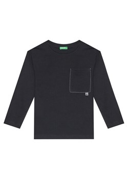 United Colors Of Benetton Bluzka 3I1XC10QS Czarny Regular Fit ze sklepu MODIVO w kategorii T-shirty chłopięce - zdjęcie 186096461