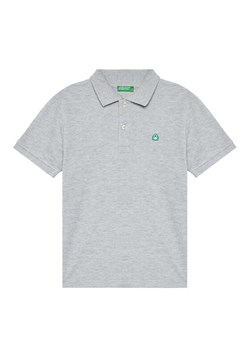 United Colors Of Benetton Polo 3089C300Q Szary Regular Fit ze sklepu MODIVO w kategorii T-shirty chłopięce - zdjęcie 186096474