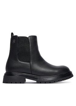Tommy Hilfiger Botki Chelsea Boot T3A5-34152-1355 D Czarny ze sklepu MODIVO w kategorii Buty zimowe dziecięce - zdjęcie 186096504
