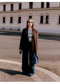 Reserved - Marynarka z wiązaniem - ciemnobrązowy ze sklepu Reserved w kategorii Marynarki damskie - zdjęcie 186097913