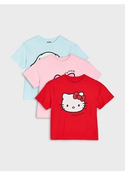 Sinsay - Bawełniana koszulka z krótkim rękawem Hello Kitty - wielobarwny ze sklepu Sinsay w kategorii Bluzki dziewczęce - zdjęcie 186098691