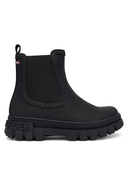 Botki Tommy Hilfiger T3X5-34130-1355999 S Czarny ze sklepu eobuwie.pl w kategorii Buty zimowe dziecięce - zdjęcie 186098980