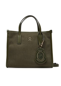 Torebka Tommy Hilfiger City Small Tote Melton AW0AW17852 Khaki ze sklepu eobuwie.pl w kategorii Torebki damskie - zdjęcie 186099413