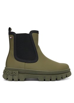 Botki Tommy Hilfiger T3X5-34130-1355414 Khaki ze sklepu eobuwie.pl w kategorii Botki - zdjęcie 186099781