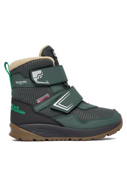 Śniegowce Jack Wolfskin Polar Bear B Texapore Mid VC K A62144 E0206 Zielony ze sklepu eobuwie.pl w kategorii Buty zimowe dziecięce - zdjęcie 186099980