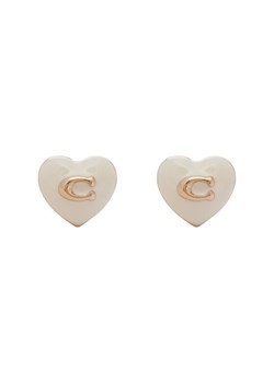 Kolczyki Coach Enamel Heart Stud Earrings 37479226GLD100 Srebrny ze sklepu eobuwie.pl w kategorii Kolczyki - zdjęcie 186100112