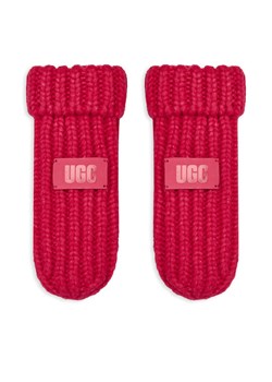 Rękawiczki dziecięce Ugg K Chunky Mitten 100030 Różowy ze sklepu eobuwie.pl w kategorii Rękawiczki dziecięce - zdjęcie 186100122