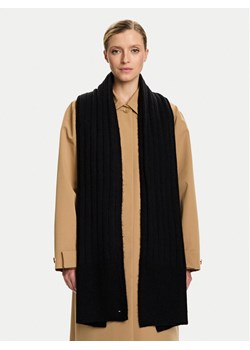 Szalik Tommy Hilfiger Flag Fluffy AW0AW17787 Czarny ze sklepu eobuwie.pl w kategorii Szaliki i chusty damskie - zdjęcie 186100360