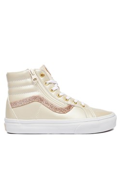 Sneakersy Vans SK8-Hi Reissue Side Zip VN000CYPDJR1 Écru ze sklepu eobuwie.pl w kategorii Buty sportowe dziecięce - zdjęcie 186100703