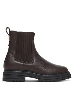 Sztyblety Tommy Hilfiger FW0FW08771 Brązowy ze sklepu eobuwie.pl w kategorii Botki - zdjęcie 186100870