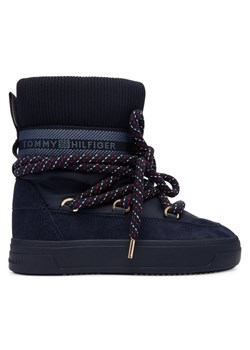 Śniegowce Tommy Hilfiger Tommytech Rwb Snowboot Warm FW0FW09163 Granatowy ze sklepu eobuwie.pl w kategorii Śniegowce damskie - zdjęcie 186101133