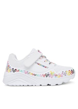 Sneakersy Skechers Uno Lite 314091L WMLT Biały ze sklepu eobuwie.pl w kategorii Buty sportowe dziecięce - zdjęcie 186101361