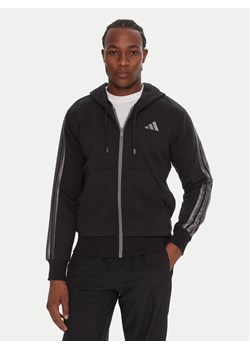 adidas Bluza Holiday 3-Stripes JM1695 Czarny Regular Fit ze sklepu MODIVO w kategorii Bluzy męskie - zdjęcie 186118674