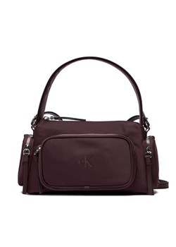 Calvin Klein Torebka Pocket Nylon Bag W/ Strap LV04F3132G Bordowy ze sklepu MODIVO w kategorii Torebki damskie - zdjęcie 186118694