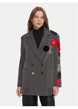 LOLA CASADEMUNT Marynarka LF2502015 Szary Oversize - id: 0000305841872 - marki Lola Casademunt - 186118700 LOLA CASADEMUNT Marynarka LF2502015 Szary Oversize ze sklepu MODIVO w kategorii Marynarki damskie - zdjęcie 186118700