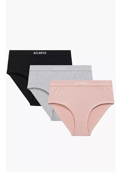 Atlantic 3-pack bawełniane figi damskie Maxi 3CLP-009-CZA/ROS/SZM, Kolor czarno-różowy, Rozmiar L, ATLANTIC ze sklepu Primodo w kategorii Majtki damskie - zdjęcie 186118830