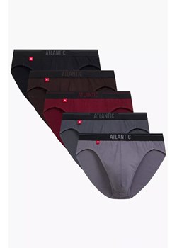 Atlantic 5-pack slipy męskie sport 5SMP-004-BRO/GRF/CZA/SZA/CAB, Kolor czerwono-szary, Rozmiar S, ATLANTIC ze sklepu Primodo w kategorii Majtki męskie - zdjęcie 186118863