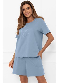 Bawełniana piżama damska na krótki rękaw i krótkie spodenki stalowa Ksara, Kolor stalowy, Rozmiar S, Italian Fashion ze sklepu Primodo w kategorii Piżamy damskie - zdjęcie 186119302