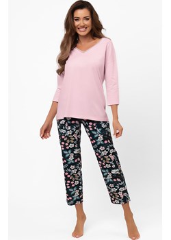 Bawełniana piżama damska z rękawem 3/4 i spodniami 7/8 Marisal, Kolor różowo-granatowy, Rozmiar S, Italian Fashion - id: 217482 - marki Italian Fashion - 186119321 Bawełniana piżama damska z rękawem 3/4 i spodniami 7/8 Marisal, Kolor różowo-granatowy, Rozmiar S, Italian Fashion ze sklepu Primodo w kategorii Piżamy damskie - zdjęcie 186119321