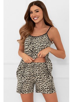 Piżama damska w panterkę na wąskie ramiączko i krótkie spodenki Kongo, Kolor panterka, Rozmiar S, Italian Fashion - id: 217134 - marki Italian Fashion - 186121043 Piżama damska w panterkę na wąskie ramiączko i krótkie spodenki Kongo, Kolor panterka, Rozmiar S, Italian Fashion ze sklepu Intymna w kategorii Piżamy damskie - zdjęcie 186121043