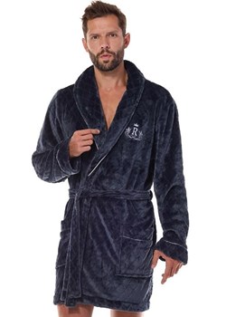 Krótki szlafrok męski 2454, Kolor grafitowy, Rozmiar 2XL, L&amp;L ze sklepu Intymna w kategorii Szlafroki męskie - zdjęcie 186121181