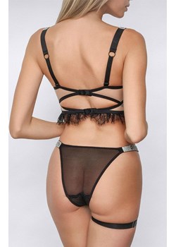 Marilyn figi damskie z błyszczącymi bokami Fortunata, Kolor czarno-beżowy, Rozmiar L, Marilyn ze sklepu Intymna w kategorii Majtki damskie - zdjęcie 186121512