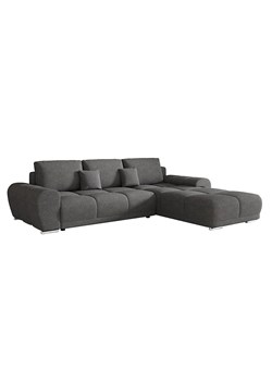 Ciemnoszary narożnik rozkładany z funkcją spania L3-G06 - id: 52972 - marki Elior - 186122173 Ciemnoszary narożnik rozkładany z funkcją spania L3-G06 ze sklepu Edinos.pl w kategorii Narożniki - zdjęcie 186122173